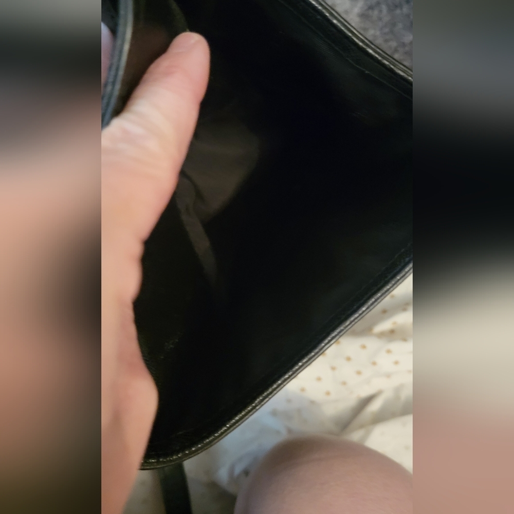 AUTHENTIC 2016 black  leather Coach Baby bag. Has shoulder strap and handles. - Picture 8 of 16